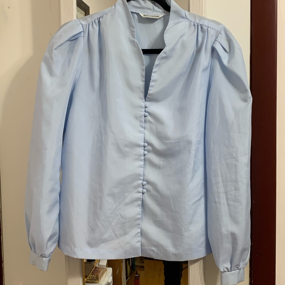 Vintage powder blue 80’s blouse